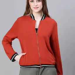 Oxolloxo Rust Regular Fit Bomber Jacket image 1