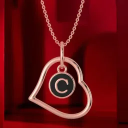 Malabar Gold and Diamonds 14k Gold Alphabet C Pendant for Women-picture-30