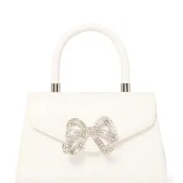 Forever New Pu White Women Handheld Handbags-image-0