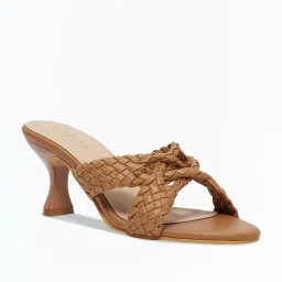 Eridani Women's Catalina Beige Cross Strap Stilettos image 1