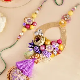 Aapno Rajasthan Multi Royal Heritage Bhaiya Bhabhi Casual Rakhi with Roli Chawal & Greetings Card-picture-43