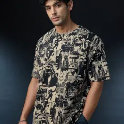 The Souled Store Off White Cotton Graphic T-Shirt-picture-25