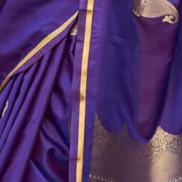 Odette Purple Woven Design Saree image 3