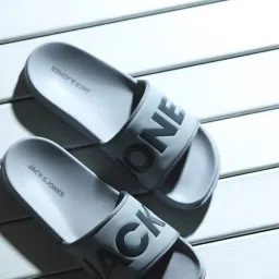 Jack & Jones Men's Ultimate Grey Slides image 1