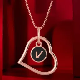 Malabar Gold and Diamonds 14k Gold Alphabet V Pendant for Women-image-21