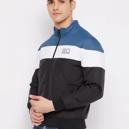 Duke Black Full Sleeves Mock Collar Jacket image 3