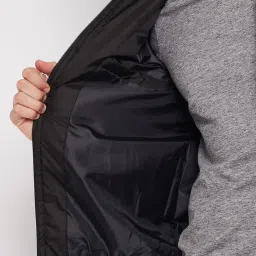 Duke Black Full Sleeves Mock Collar Jacket image 5