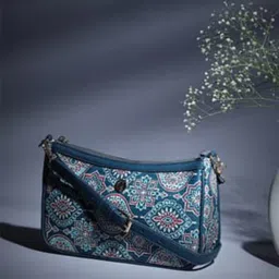 Biba Blue Printed One Size Cross Body Bag image 1