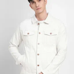 Jack & Jones White Regular Fit Denim Jacket image 1