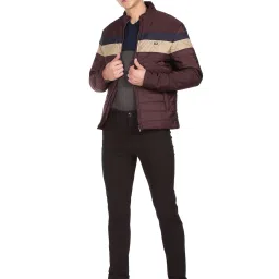 Arrow Sport Wine Regular Fit Colour Block Jackets image 5