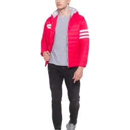 Spykar Red Hooded Jacket image 5