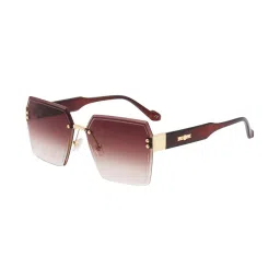 Ted Smith Brown Square UV Protection Unisex Sunglasses image 1