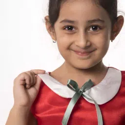 Many Frocks Kids Red Printed Dress image 4