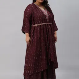 W Brown Printed A-Line Jumpsuit image 4