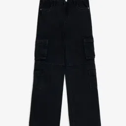 Y&F Kids by Westside Black Wide-Leg Mid-Rise Jeans-picture-18