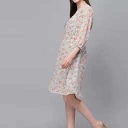 Gipsy Grey Georgette V-Neck Dress image 4