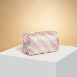 Forever Glam by Pantaloons Silver Striped Small Pouch-picture-30