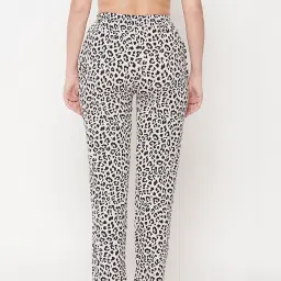 Clovia Beige Animal Print Pyjamas image 2