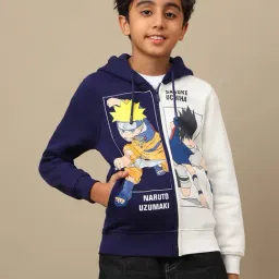 Kidsville Boys Multicolor Printed Hoodie-image-32