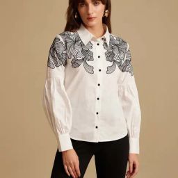 Kazo White Embroidered Shirt-picture-27