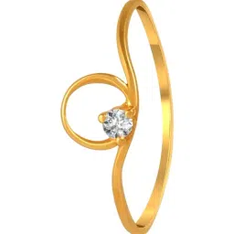 P.C. Chandra Jewellers 22KT Yellow Gold Stone-studded Circle Ring-picture-15