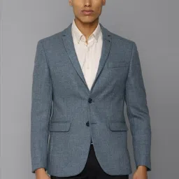 Allen Solly Grey Slim Fit Texture Blazer image 1