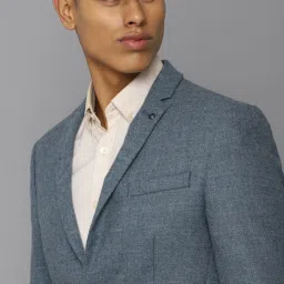 Allen Solly Grey Slim Fit Texture Blazer image 4