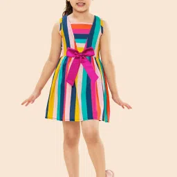 A.T.U.N. Multicolor Striped Dress image 3