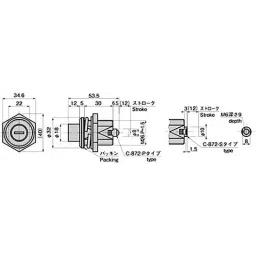 TAKIGEN Pushbutton Lock Zinc Alloy Chrome Plating, C-872-S(#T0230)-image-49