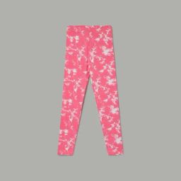 Fame Forever by Lifestyle Kids Pink & White Printed Leggings-picture-11