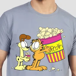 Greylongg Men Garfield Graphic Printed Round Neck T-shirt image 5