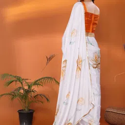 V3 FASHION STUDIO Floral Printed Embellished Saree image 3