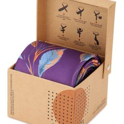 Tossido Men Pink & Purple Printed Broad Tie-picture-3