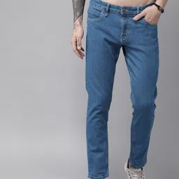 The Roadster Lifestyle Co Men Blue Slim Fit Mid-Rise Clean Look Stretchable Jeans-image-42