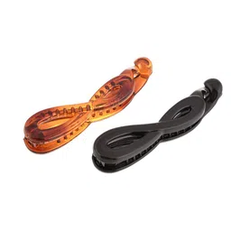 Silvermerc Designs Women Set Of 2 Embellished Banana Clip image 3