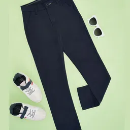 Pantaloons Junior Solid Trousers - Navy Blue-picture-20