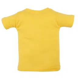 FFlirtygo Christmas Theme Cotton Half Sleeves Merry Christmas Printed T-Shirt - Yellow image 3