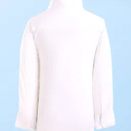 Robo Fry Woven Full Sleeves Solid 4 Piece Party Suit with Bow - Blue image 3