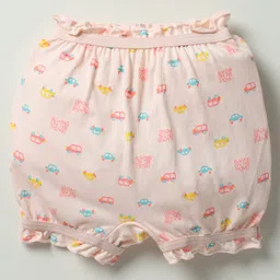 Bodycare Cotton Knit Bloomers With Animal & Vehicle Print Pack Of 3 - Light Blue & Yellow image 4