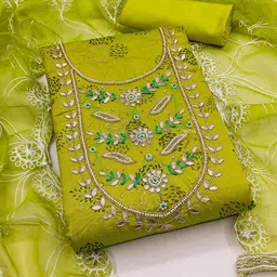 Ishin Embroidered Unstitched Dress Material-picture-11