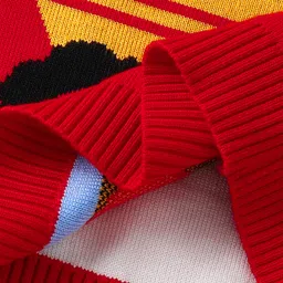 Mark & Mia Viscose Full Sleeves Pullovers with JCB Design - Red image 5