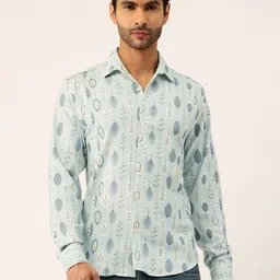 FIFTY TWO Comfort Fit Printed Seersucker Shirt-picture-12