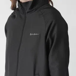 Mast & Harbour Women Black Solid Lightweight Bomber image 3