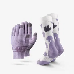 quechua Kids’ Gloves and Socks, 4-14 years - Limited Edition - Purple image 1