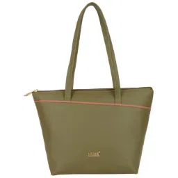 Enoki by Baggit Olive Solid Medium Tote Handbag image 1