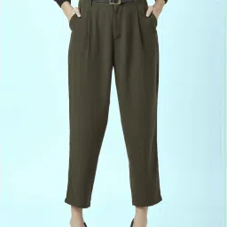 Annabelle by Pantaloons Green High Rise Trousers image 1