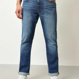 Lee Blue Cotton Regular Fit Jeans image 1