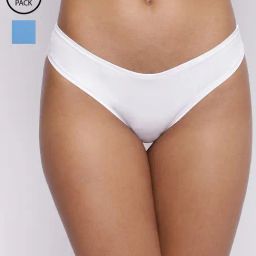 La Intimo Blue & White Comfort Fit Panties - Pack Of 2-image-20