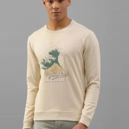 Allen Solly Beige Regular Fit Printed Sweatshirt image 1