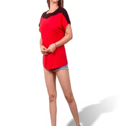 RYTE STYLE Colourblocked Short Sleeves Cotton T-shirt image 4